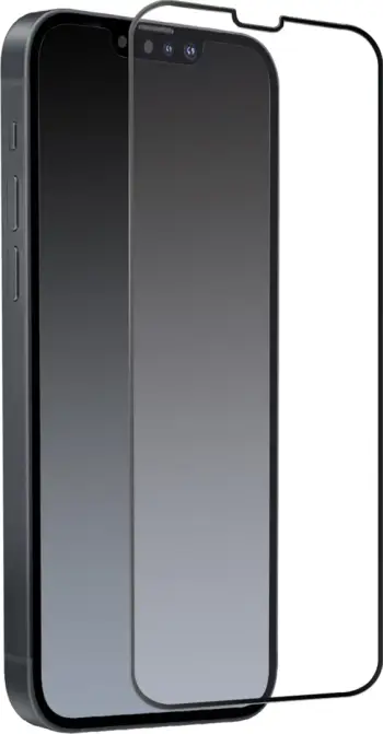 Xham mbrojtës Full Cover i kalitur SBS Full Cover për iPhone 13/13 Pro/14/16e/17e, i zi, me 2 peceta pastrimi
