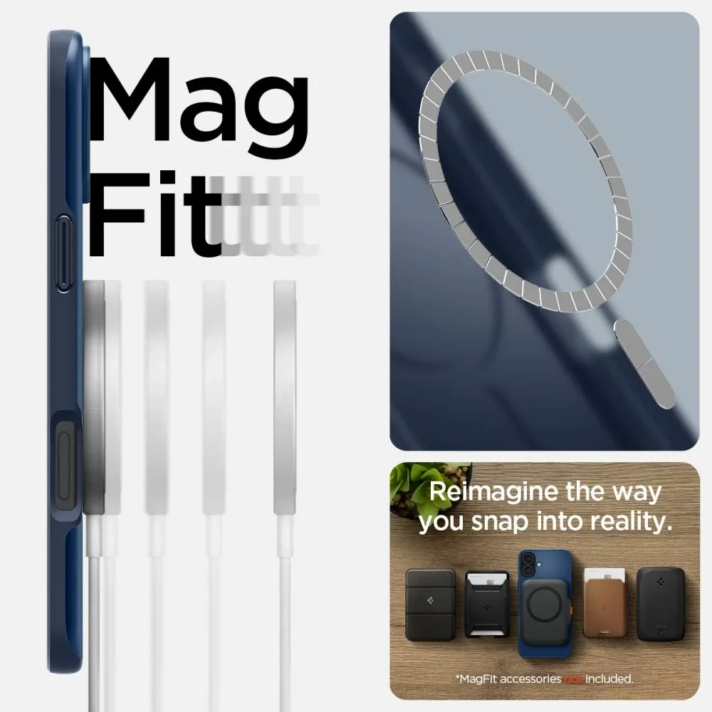 Mbështjellës Spigen Thin Fit MagSafe për iPhone 16, Kaltër - 14