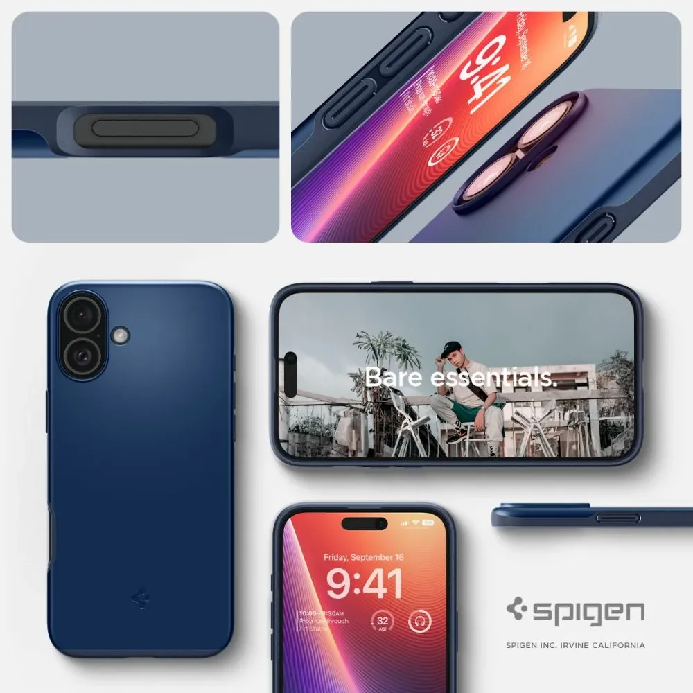 Mbështjellës Spigen Thin Fit MagSafe për iPhone 16, Kaltër - 15