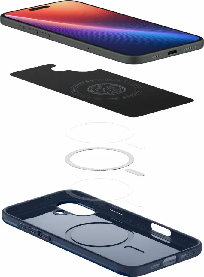 Mbështjellës Spigen Thin Fit MagSafe për iPhone 16, Kaltër - 7