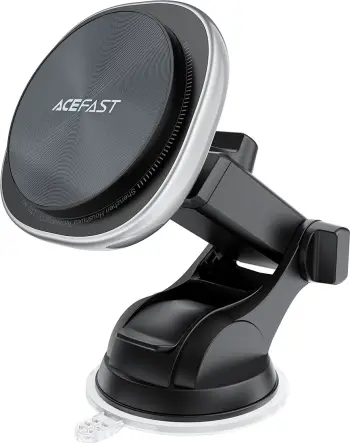 Mbajtëse magnetike për celular me karikues wireless Acefast D42 15W MagSafe/Qi, e zezë