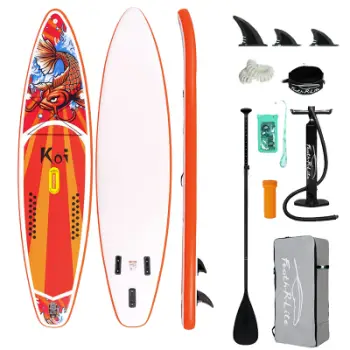 dërrasë SUP fryrëse FunWater Feath-R Lite SUPFR01E, 350 x 83 x 15 cm, set me aksesorë, portokalli/kuqe