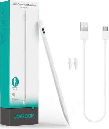 Stilus aktiv Joyroom JR-X9S Pro, USB-C, 130 mAh, 2 maja ndërrueshme, i bardhë
