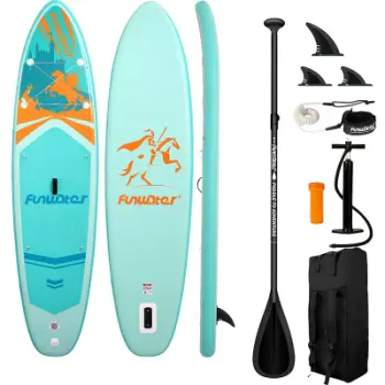 Dërrasë SUP e fryshme FunWater SUPFW70A 350×86×15 cm, turkeze, set me aksesorë