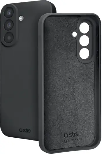 Mbështjellës SBS Instinct për Samsung Galaxy A57, TPU me mikrofibër, kompatibil me karikim wireless, i zi