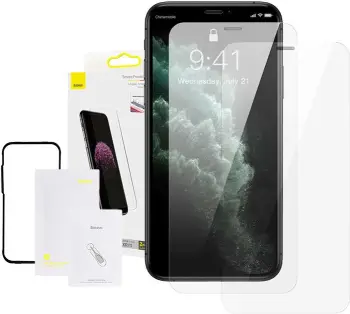 Xham i temperuar Baseus SGBL060202 0.3mm për iPhone XR/11 6.1\", i zi, 2 copë