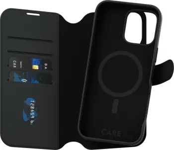 Mbështjellës PanzerGlass CARE Case Feature Tango 2-in-1 Wallet për iPhone 16 Pro Max, e zezë