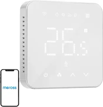Termostat smart WiFi Meross MTS200HK(EU), Apple HomeKit, 16A, 2.4GHz, i bardhë