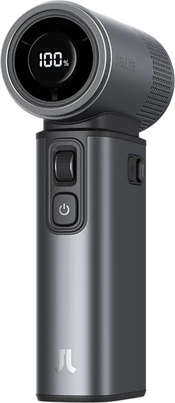 Ventilator dore Jisulife Ultra2 9000mAh 5-në-1 USB-C mini portativ, gri e errët