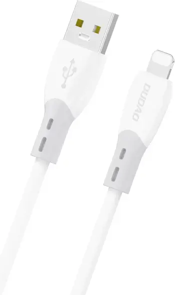 Kabllo USB-A në Lightning Dudao L25SL 30W 1m silikon e bardhë në kuti