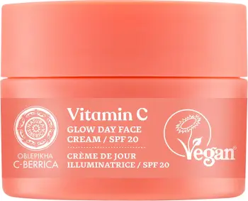 Krem për fytyrë për femra Natura Siberica Oblepikha C-Berrica Brightening SPF20 Vitaminë C 50ml