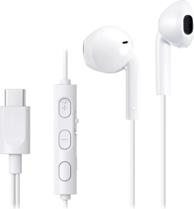 Kufje JVC HA-FR17UC, USB Type-C, me kabllo, Bardhë - 1