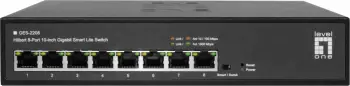 Switch LevelOne Hilbert 10” 8-Port Gigabit Smart Lite, Managed, Rack mounting