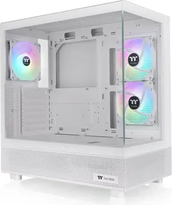 Kasë Thermaltake View 270 Plus TG ARGB Snow White, Midi Tower, xham i temperuar, bardhë