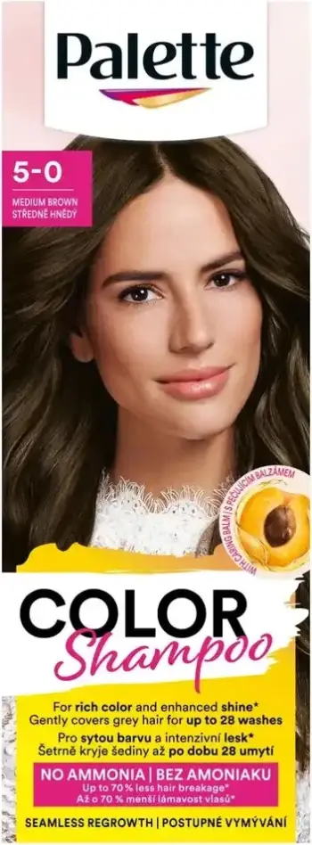 Shampon ngjyrues për femra Palette 5-0 Medium Brown, 1 copë