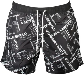 Shorce noti për meshkuj KARL LAGERFELD BEACHWEAR, të zeza