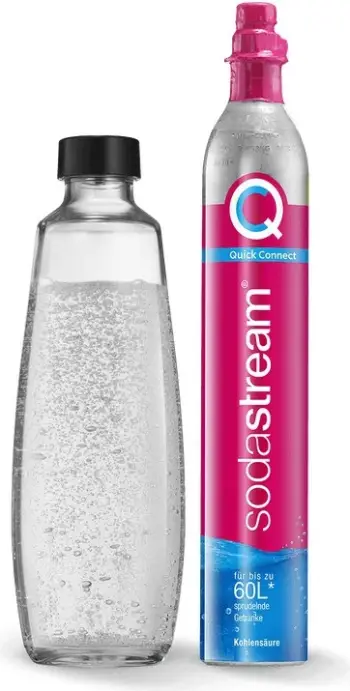 Shishe gazuese SodaStream Quick Connect, 1 L, 2 copë, e zezë dhe transparente