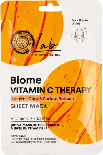 Maskë për fytyrë për femra Natura Siberica Lab Biome Vitamin C Therapy Sheet Mask 25g