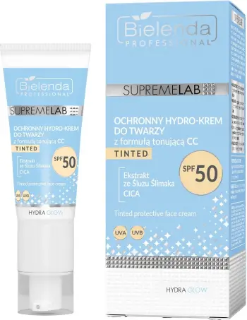 Krem për fytyrë me CC ton Bielenda Professional SupremeLab Hydra Glow për femra, SPF50, 40ml