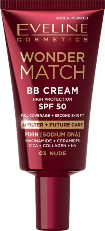 BB krem për fytyrë Eveline Cosmetics Wonder Match për femra 03 Nude SPF50 30ml