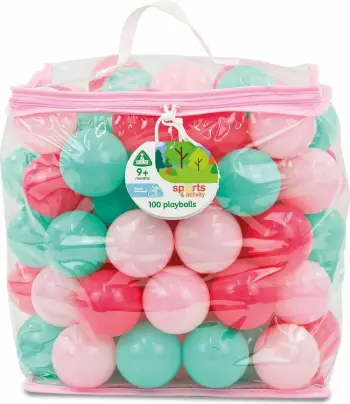 Set topa për fëmijë Early Learning Centre Pink Playballs, 100 copë
