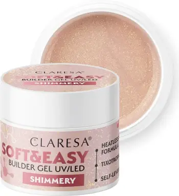 Xhel ndërtues për thonj Claresa Soft&Easy Builder Gel për femra Shimmery 45g