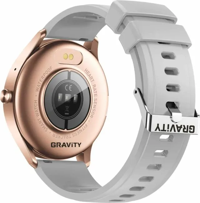 Smartwatch Gravity për femra, rose gold-white - 4