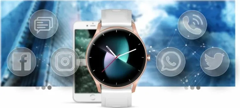 Smartwatch Gravity për femra, rose gold-white - 9