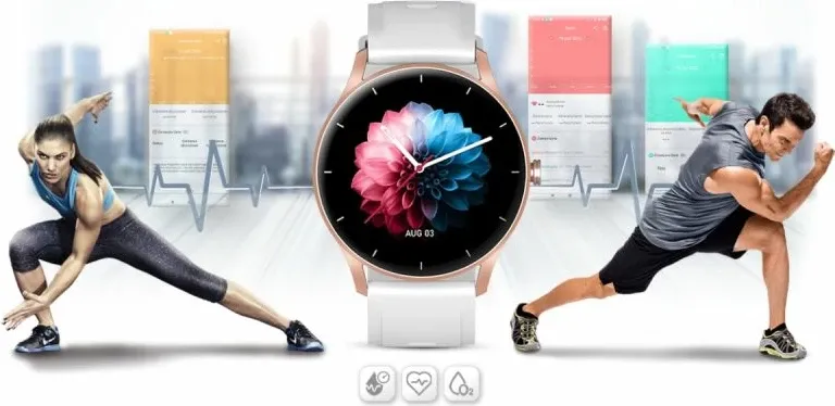 Smartwatch Gravity për femra, rose gold-white - 10