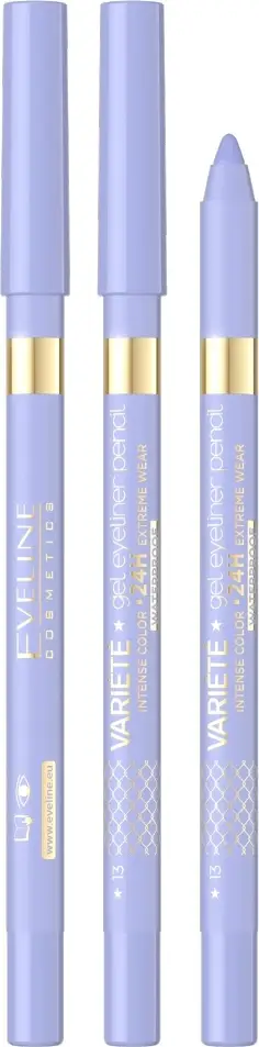 Laps për sy Eveline Cosmetics Variety Waterproof Gel Eye Pencil për femra 13 Blue Sky, 1 copë