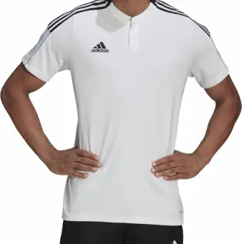 Maicë polo për meshkuj Adidas, e bardhë