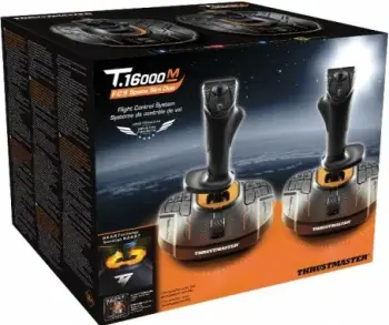 Joystick Thrustmaster T.16000M FCS Space Sim Duo Stick, 16 butona, USB, PC, zi/portokalli