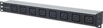 Shiriti i Shpërndarjes së Energjisë Intellinet 163613, 19" 1U, 8x priza C19, 110-250V/16A, kabllo 2m, ngjyrë zi-argjend