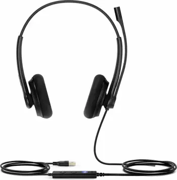 Kufje me kabllo Yealink UH34 Lite UC, USB, reduktim zhurme, të zeza