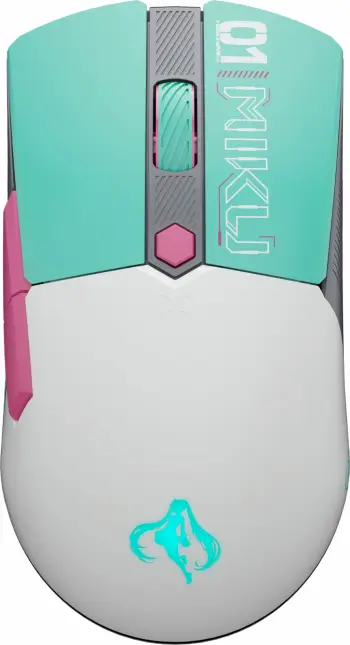 Maus wireless ASUS TUF Gaming Mini Hatsune Miku Edition, gaming, turkuaz/rozë