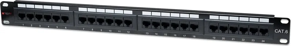 Paneli i Patcheve Techly 022892, UTP Cat5e 1U, 24-port, i zi - 1
