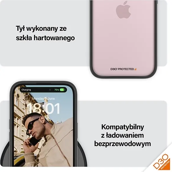 Mbështjellës PanzerGlass ClearCase për iPhone 15, Transparent & Zi - 5