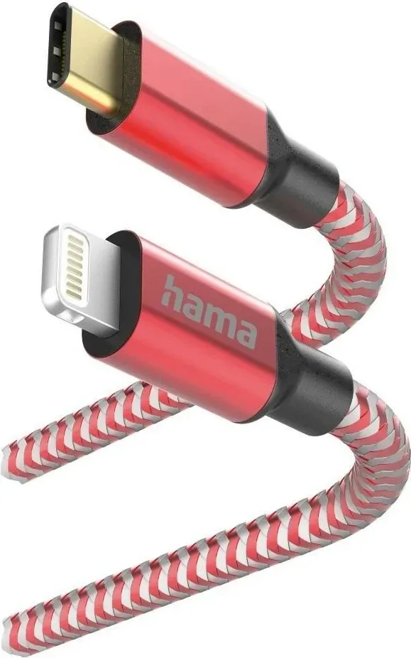 Kabëll Hama Reflected USB-C/Lightning 1.5m i kuq - 2
