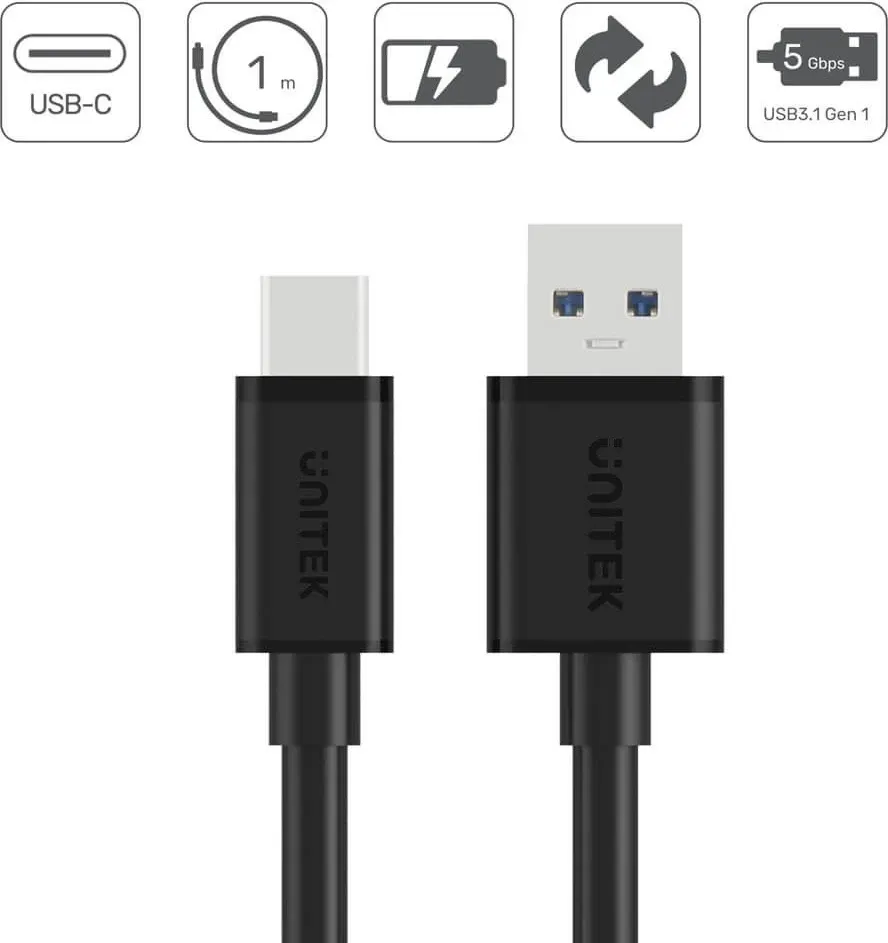 Kabllo USB Unitek, 1m, e zezë - 4