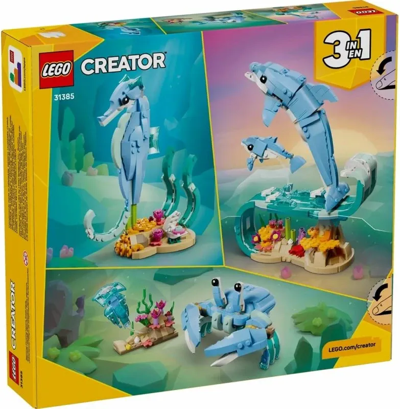 Set ndërtimi LEGO Creator 3in1 31385 Beautiful Dolphins, 542 pjesë, mbi 9 vjeç, shumëngjyrësh - 2