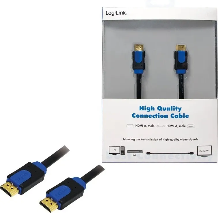 Kabllo LogiLink HDMI, 3m, i zi - 1