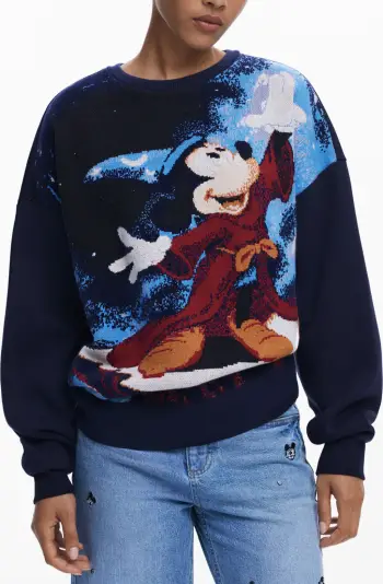 Duks për femra Desigual zip-up Mickey, kaltër