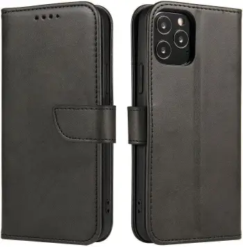 Mbështjellës Hurtel Magnet Case për Motorola Moto G Stylus 5G 2022, me kapak, funksion mbështetës, i zi