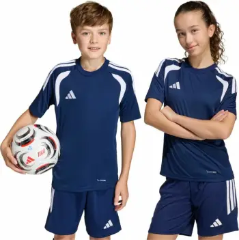 Fanellë futbolli për fëmijë adidas, kaltër e bardhë