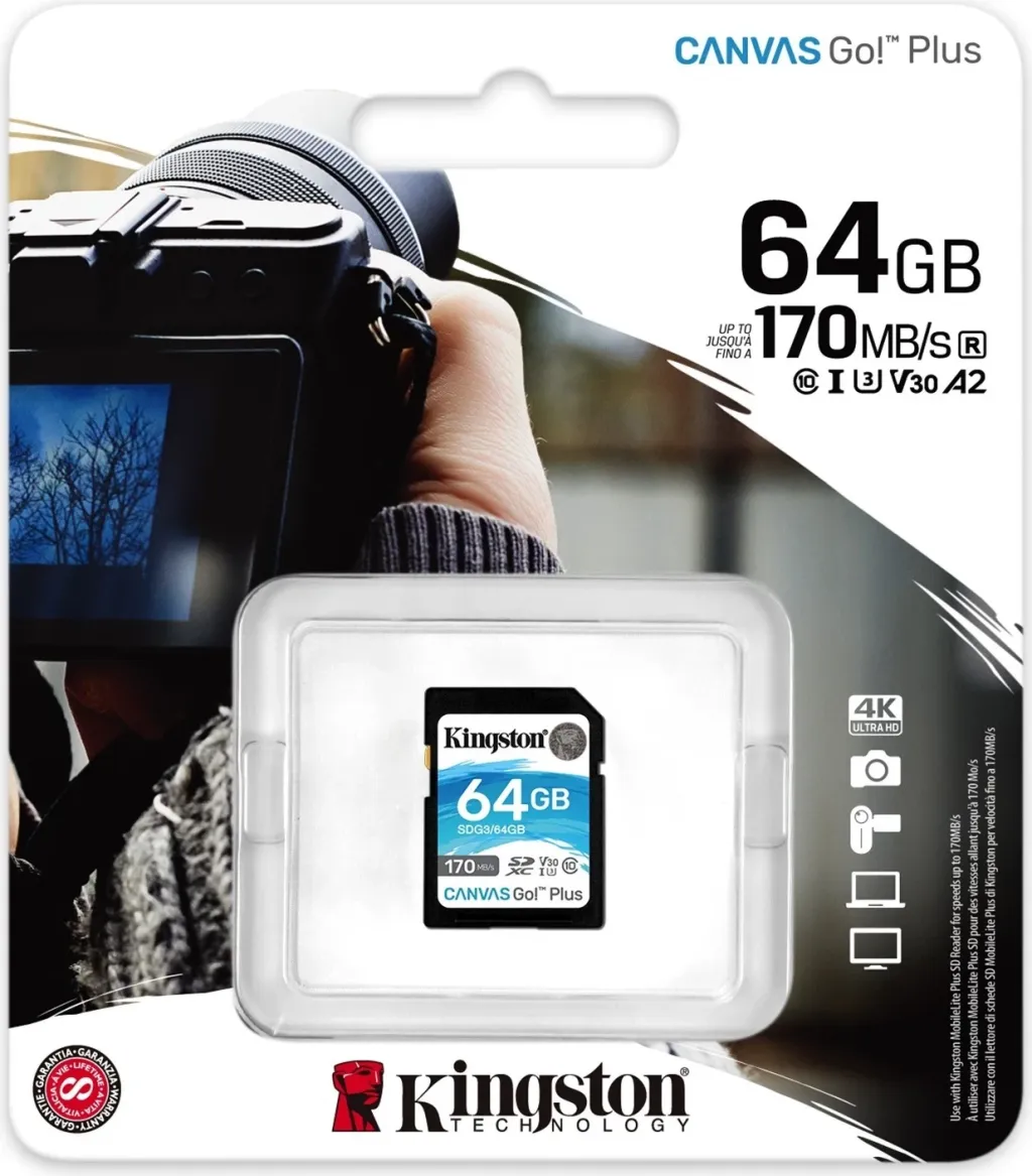 Kartë memorie Kingston SDXC Canvas Go Plus, 64GB - 3