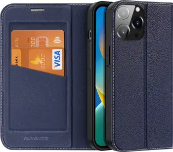Mbështjellës Dux Ducis Skin X2 për iPhone 14 Pro Max, me kapak magnetik, Blu