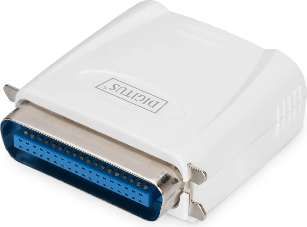 Print server Digitus DN-13001-1, Fast Ethernet, port paralel, i bardhë - 1