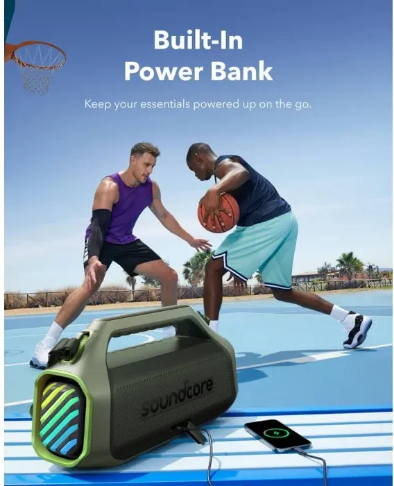 Altoparlant portativ Bluetooth ANKER Soundcore Boom 2 Plus A3134061 140W, jeshil - 5