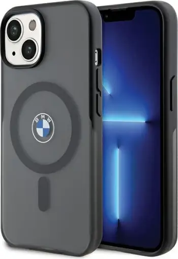 Mbështjellës BMW Signature MagSafe për iPhone 15 Plus / 14 Plus, i zi