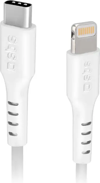 Kabllo USB-C në Lightning SBS TECABLELIGTC1W, 1m, e bardhë